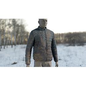 3D model Mens Down Jacket 3 Mud